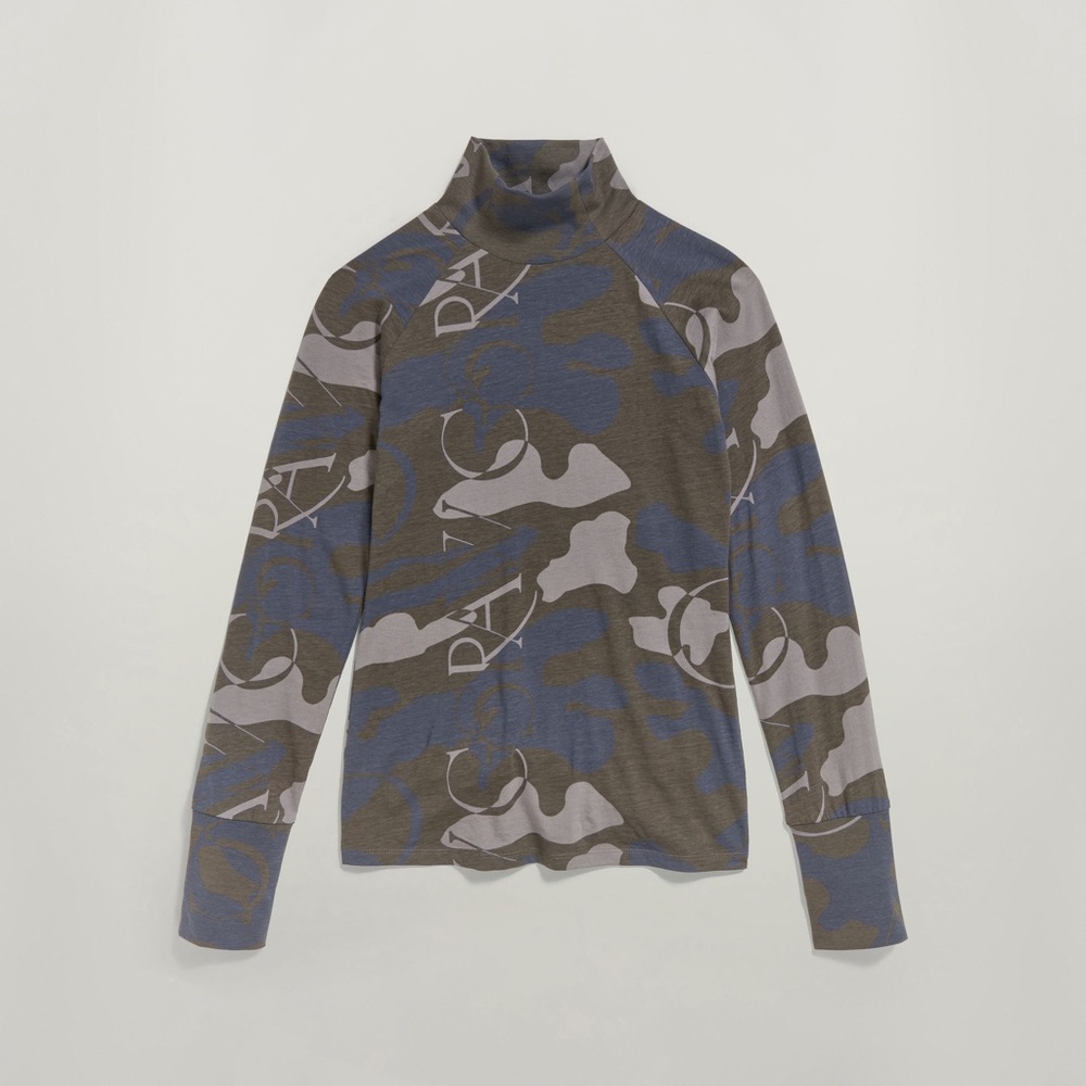 G-Star RAW NWT Lecite AO Slim Mock Turtleneck Magna Deco Camo Medium MSRP $60